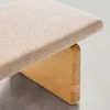 Banco Topaz de chenilla beige y madera maciza de fresno con acabado natural 150cm FSC 100% en Beige - Butacas, banquetas y puffs, Uruguay | Kavehome, vista 4 de 8