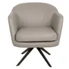 Butaca Giratoria 1 Cuerpo Cuero-100-natural Gris 1004 Grey en Gris - Sillones y sofás, Uruguay | Divino, vista 4 de 6
