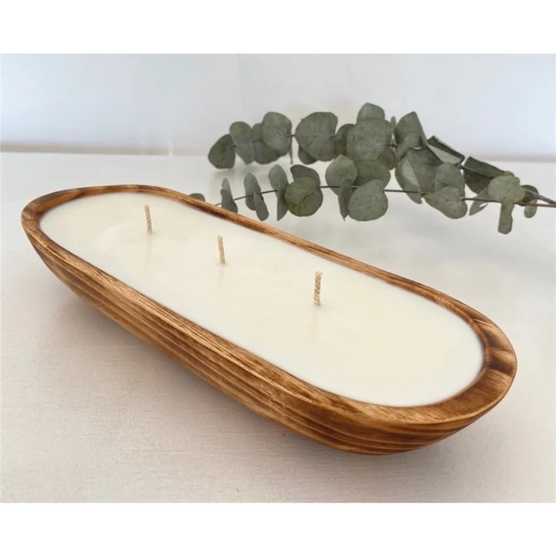 VELA EN MADERA 10x25CM NATURAL en Madera natural - Velas y Portavelas, Uruguay | Decohogar, vista 3