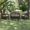 Juego de Jardín Santorini - 2 cuerpos, 2 butacas y mesa - Moka en Marrón - Muebles para el exterior, Uruguay | NYR, vista 1 de 8