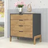 Cómoda Cajonera 4 Cajones Rieles telescópicos Combinada con Patas Madera - MDP - Linea Melilla en Multicolor - Cómodas, Uruguay | Mulata, vista 2 de 5