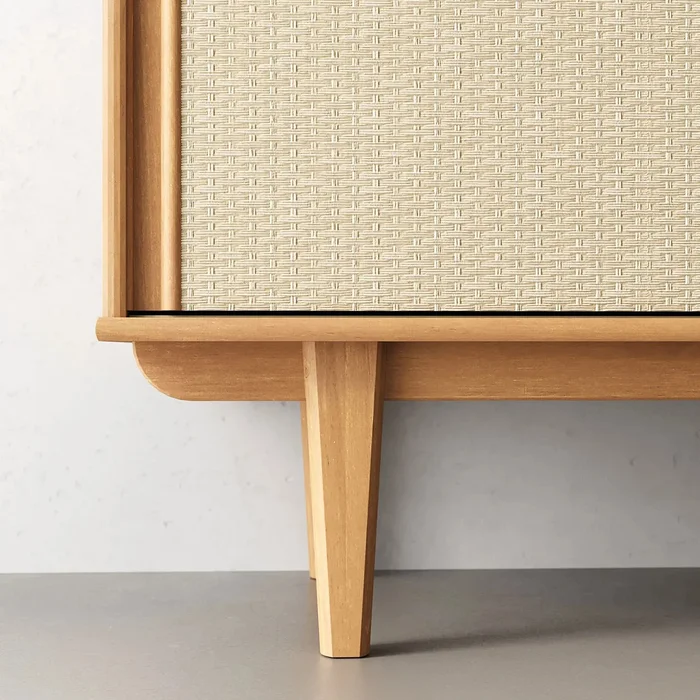 Rack TV 175CM con Ratan Serena - Madera Maciza en Madera natural - Muebles para TV, Uruguay | Balton, vista 6