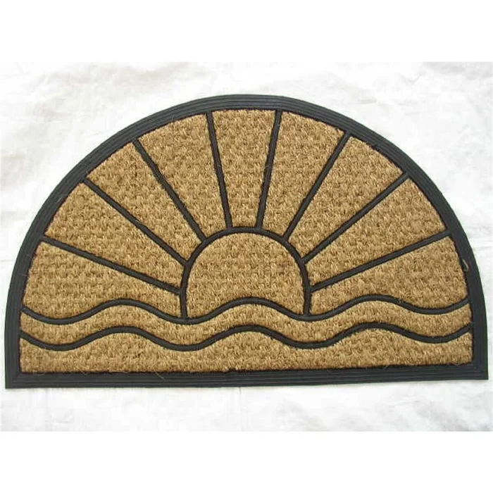 FELPUDO COCO/GOMA SEMICIRCULO 40x60CM H.1CM SOL en Marrón - Textiles, Uruguay | Decohogar, vista 2