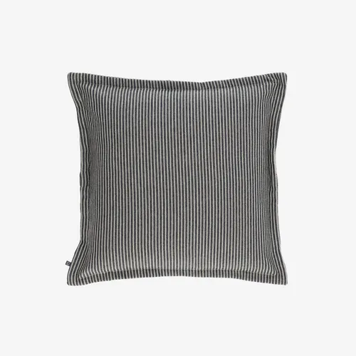 Almohadón Aleria algodón - rayas blanco y gris 45 x 45 cm en Gris - Textiles, Uruguay | Kavehome