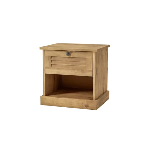 Mesa de Luz 1 Cajón - Línea Valenciana - Natural en Madera natural - Mesas de luz, Uruguay | Rústico Hogar