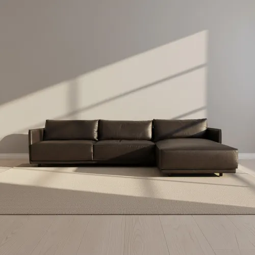 Sillón C/chaise Cuero-100-natural Negro Romeo Tp3 La Paz en Negro - Sillones y sofás, Uruguay | Divino