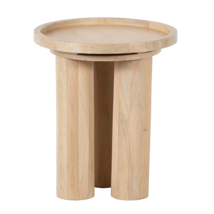 Mesa Auxiliar Mdf-y-madera Natural-beige Cylinder Natural en Madera natural - Mesas de living, Uruguay | Divino, vista 2