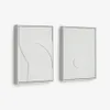 Set Brunella de 2 cuadros blanco 32 x 42 cm en Blanco - Decoración de pared, Uruguay | Kavehome, vista 1 de 7