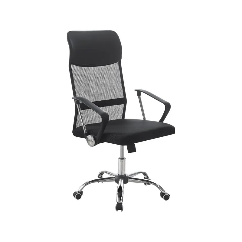 SILLA DE ESCRIOTORIO RH MALLA SIN CABECERA NEGRA MC019AD01 en Negro - Escritorios y sillas de escritorio, Uruguay | Rosas Hermanos