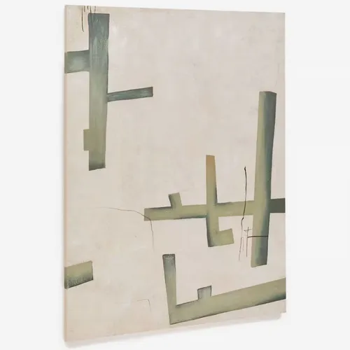 Lienzo abstracto Fida verde - 180 x 140 cm en Verde - Decoración de pared, Uruguay | Kavehome