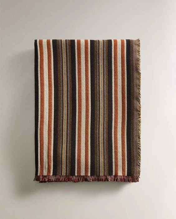 MANTA ALGODÓN RAYAS en Multicolor - Textiles, Uruguay | Zara Home, vista 6