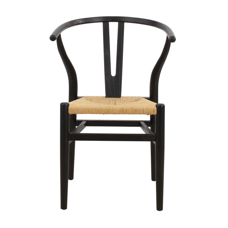 Silla De Comedor Madera Negro Wishbone en Negro - Sillas, Uruguay | Divino, vista 4