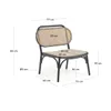 Butaca Doriane madera maciza - olmo acabado lacado negro y asiento de tela en Negro - Butacas, banquetas y puffs, Uruguay | Kavehome, vista 9 de 9