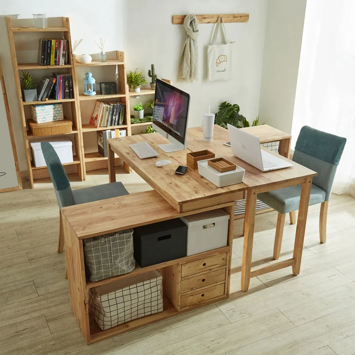 Escritorio Madera Natural-beige Oxford en Madera natural - Escritorios y sillas de escritorio, Uruguay | Divino, vista 3