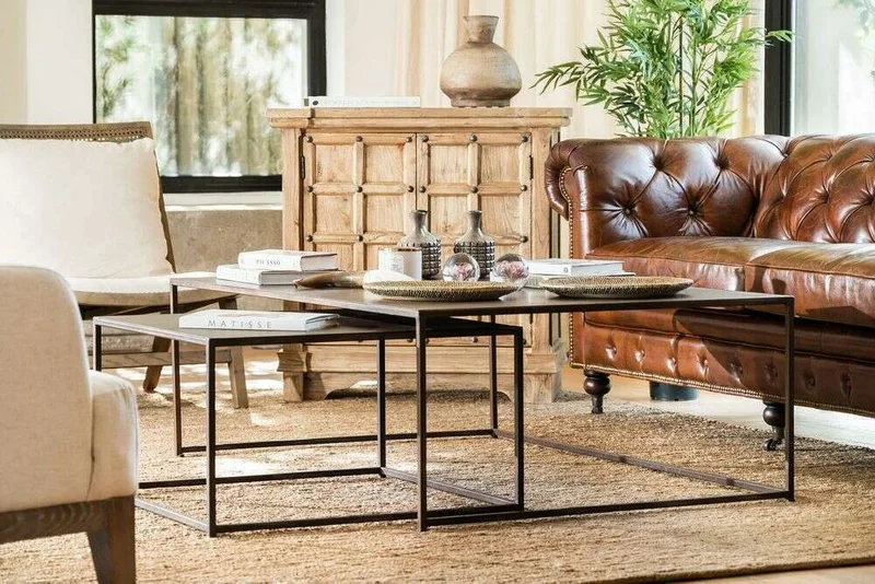 SET MESAS NIDO - HIERRO ORO VIEJO en Marrón - Mesas de living, Uruguay | La Iberica, vista 7