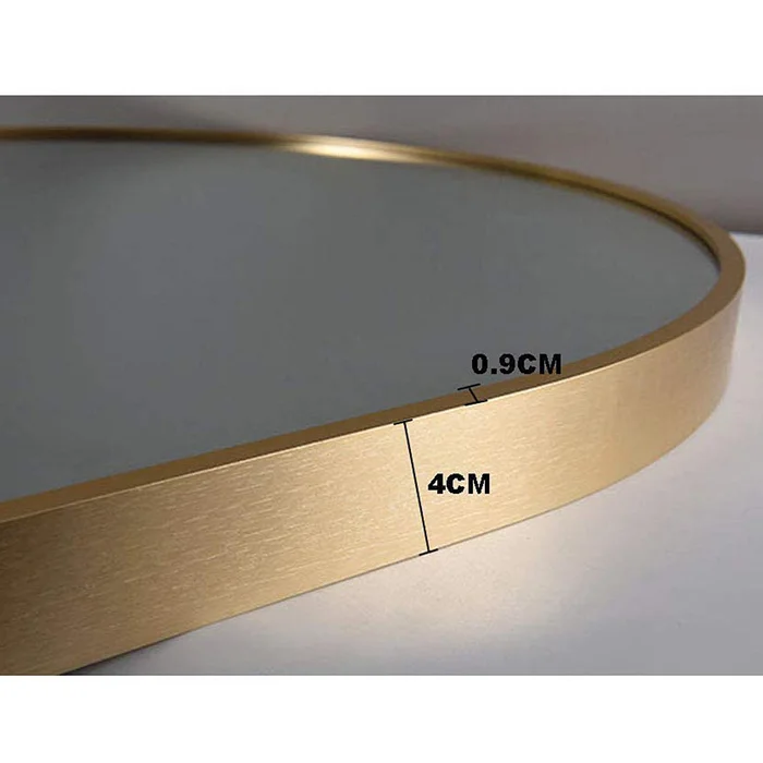 Espejo Oval dorado 70x100cm Aluminio en Dorado - Espejos, Uruguay | Alta Gracia Deco, vista 4