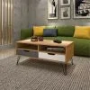 Mesa De Living Mesa Ratona Estilo Nordico 2 Cajones en Atacama/Gris/Blanco - Mesas de living, Uruguay | Soy Hogar, vista 3