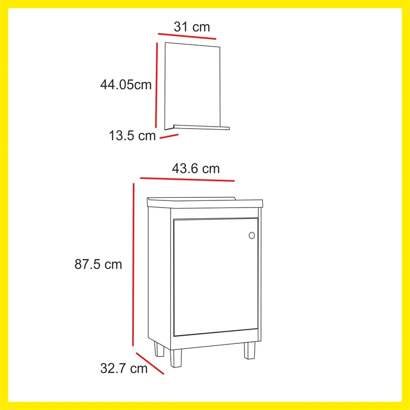 Producto: Conjunto de Baño Niza de AMARELO - Mesas de living, Uruguay | Amarelo, vista 3
