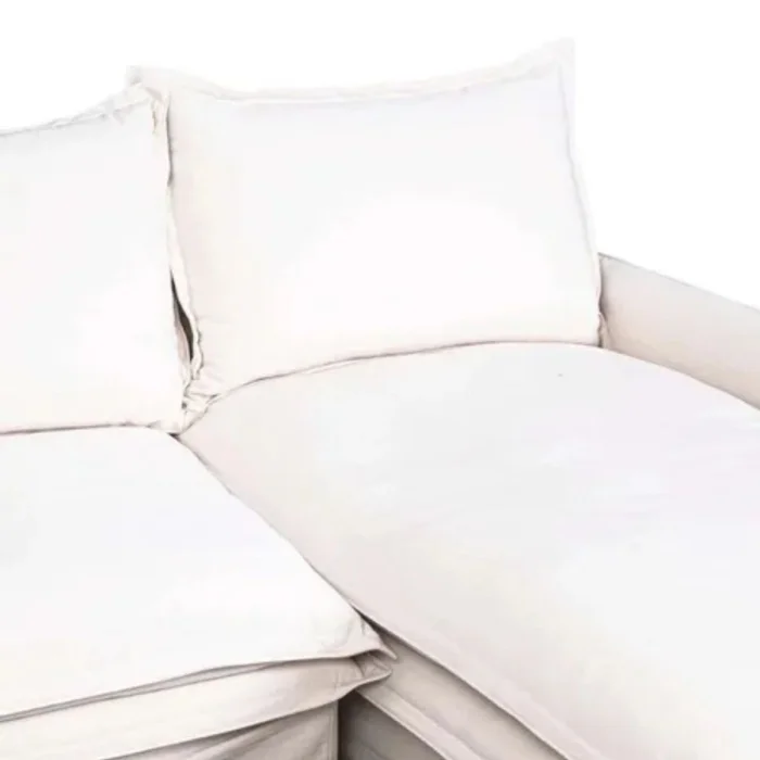 Sillon 3 Cuerpos Con Chaise Alaska en Blanco - Sillones y sofás, Uruguay | La Cueva Muebles, vista 5