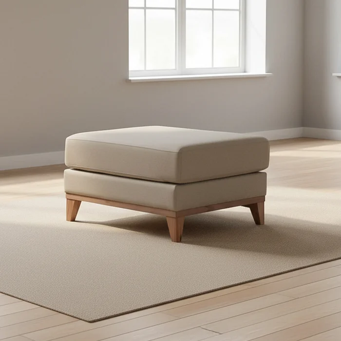 Puff Easy Clean Tela Natural-beige Luxor Premium Beige en Beige - Sillones y sofás, Uruguay | Divino