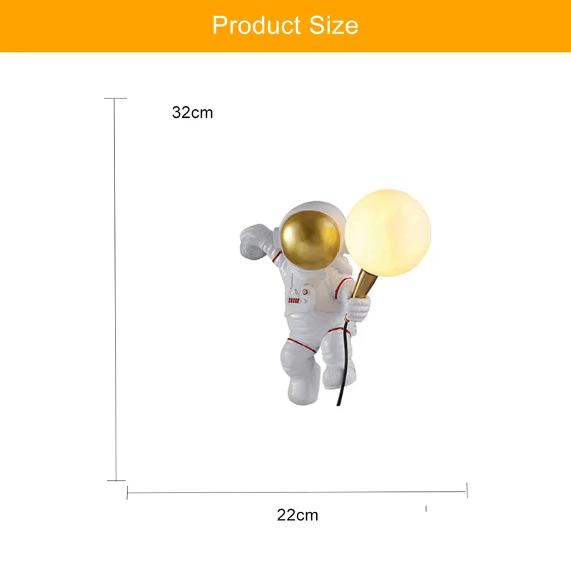 Luminaria lampara de pared astronauta en Blanco - Iluminación, Uruguay | Decotech, vista 5