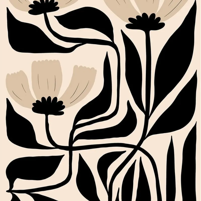 Flora Noir en Multicolor - Láminas, Uruguay | Mara Estudio