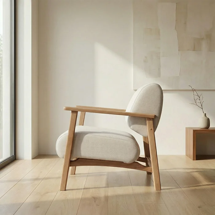 Butaca Toscana - Tela Rústica - 218-G2 (Cruda) en Beige, Uruguay | NYR, vista 2
