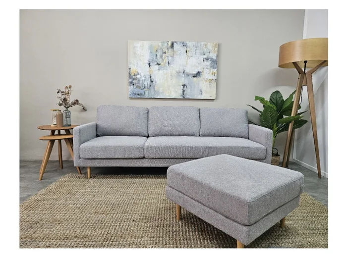 Sofa con Chaise PRADA PREVENTA - Light Grey Tela Rústica en Light Grey Tela Rústica - Sillones y sofás, Uruguay | Finkel, vista 6
