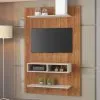 Panel Rack Tv Led Modular Living Sala Dormitorio Byte Miel Off White en Marrón - Aparadores y recibidores, Uruguay | Soy Hogar, vista 3 de 4