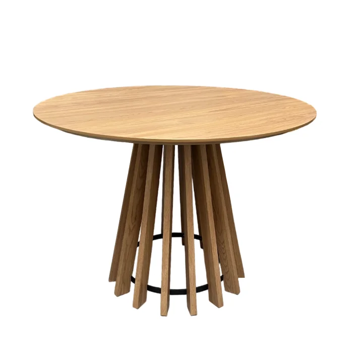 Mesa de Comedor Pipa Redonda 110 cm - Olmo en Madera natural - Mesas de comedor, Uruguay | Berna home
