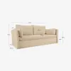Sofá cama Tanit - beige y patas de madera maciza de haya con acabado natural 210 cm en Beige - Sillones y sofás, Uruguay | Kavehome, vista 9 de 9