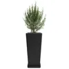 Macetero Piramidal 45 Negro c/Plato, Alto 45cm x 21.5cm Ancho Boca x 15.6 Base, 20 lts en Negro - Macetas, Uruguay | Champagne Home, vista 1 de 2