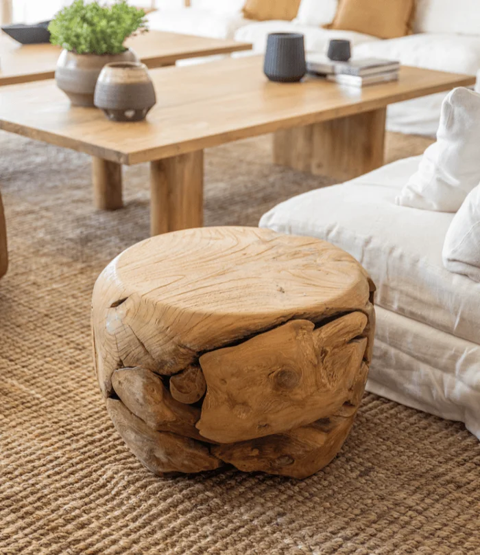 MESA DE LIVING BOLA DE TEKA NATURAL  en Madera natural - Mesas de arrimo, Uruguay | Masinfinito Casa, vista 2