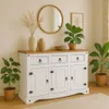 Aparador 3+3 Linea Naturale - Blanco/Roble en Multicolor - Aparadores y recibidores, Uruguay | La Cueva Muebles, vista 1 de 8