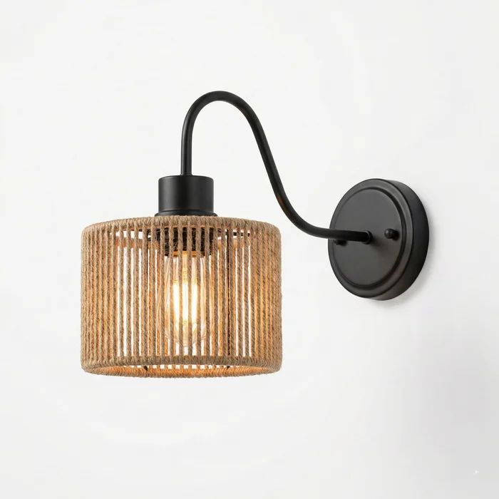 Aplique de Pared Bali Rope en Marrón - Iluminación, Uruguay | La Perla