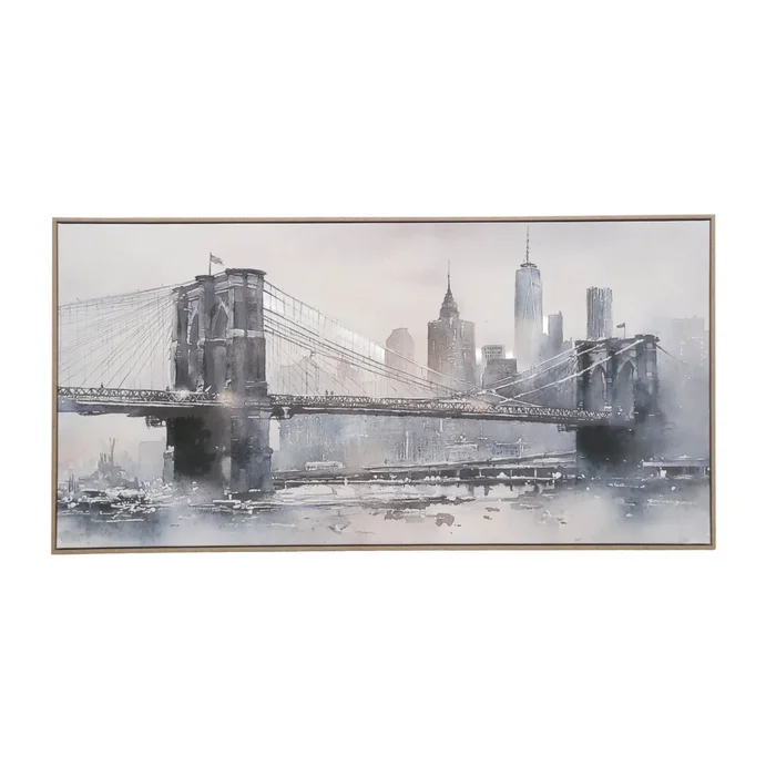 Cuadro Bridge, 120x60, Celeste Papel E1p253470 en Azul - Decoración de pared, Uruguay | Divino