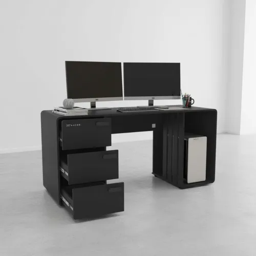 Escritorio Gamer Mdp Negro Station Xt en Negro - Escritorios y sillas de escritorio, Uruguay | Divino