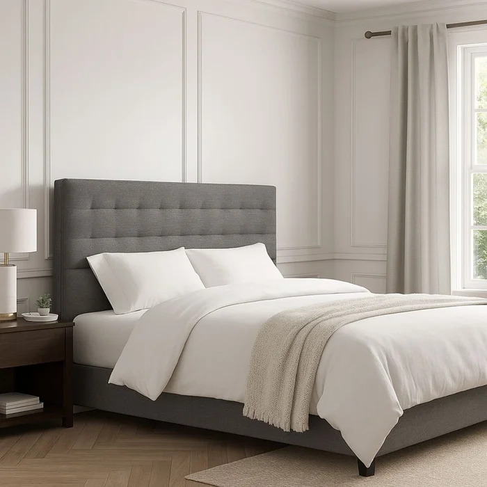 RESPALDO DE PARED MODENA GRIS 1,5 PLAZAS - Respaldos de cama, Uruguay | Viasono