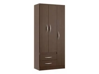 Ropero 3 Puertas 2 cajones Tabaco en Marrón - Roperos y placares, Uruguay | Quesal, vista 5
