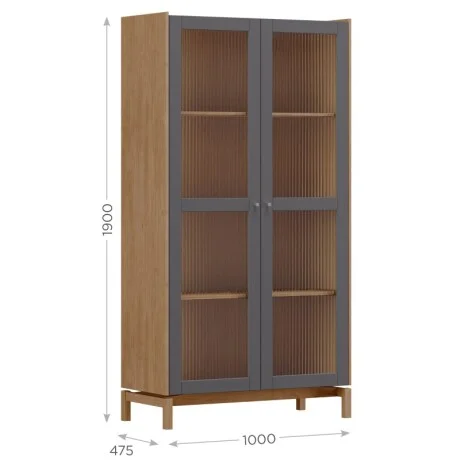 Cristalero 2 Puertas 1.90 Barcelona - Aparadores y recibidores, Uruguay | Aihaus, vista 3