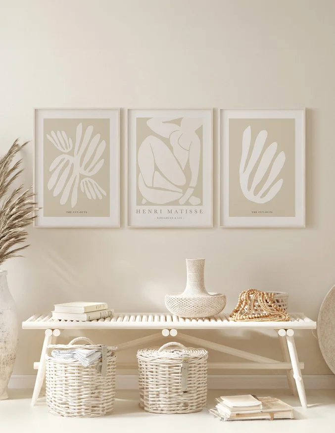 Matisse - White & beige en Beige - Láminas, Uruguay | La Cuadrería, vista 2