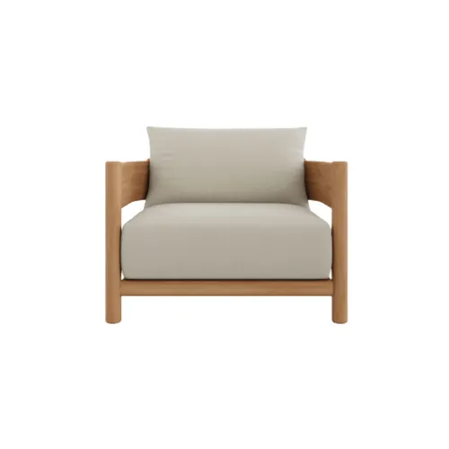 BUTACA LARA OUTDOOR TEKA CON ALMOHADONES 90X85X75 en Beige - Muebles para el exterior, Uruguay | Masinfinito Casa