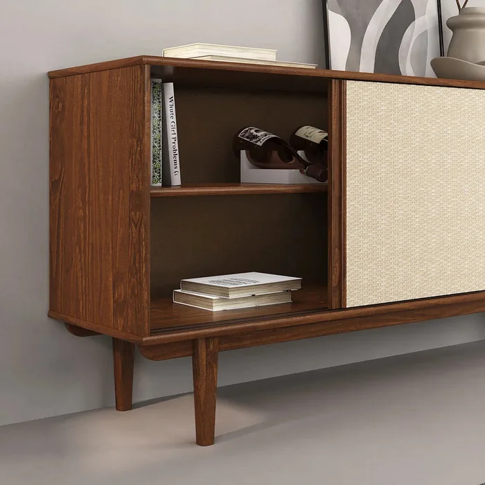 Aparador Buffet 175CM con Ratan Serena - Madera Maciza en Madera natural - Aparadores y recibidores, Uruguay | Balton, vista 16