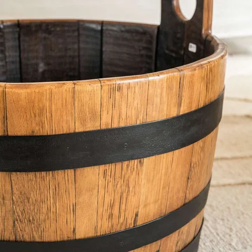 CANASTO MULTIFUNCION - BARRIL DE ROBLE ANTIGUO en Marrón - Canastos, Uruguay | La Iberica