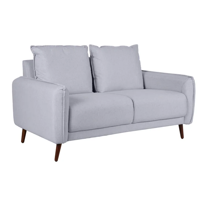 Sofá 2 Cuerpos Tela Gris Charlotte en Gris - Sillones y sofás, Uruguay | Divino, vista 2