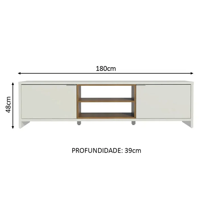 Rack TV hasta 75 Pulgadas Metz 180 cm 2 Puertas Rústico - Muebles para TV, Uruguay | Balton, vista 13