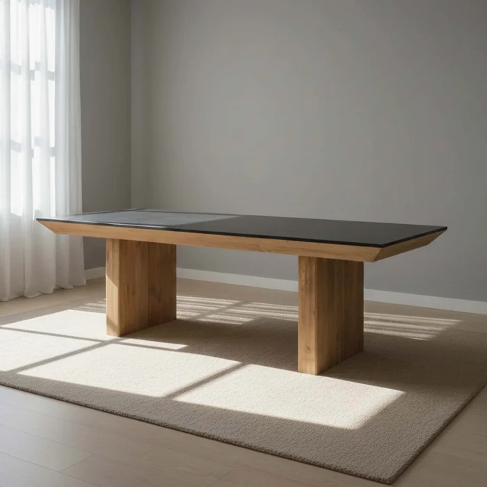 Mesa De Comedor Madera Negro Volcano en NEG/NAT - Mesas de comedor, Uruguay | Divino