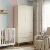 Ropero 2 Puertas 2 Cajones infantil - Theo - Gris en Beige - Roperos y placares, Uruguay | Rústico Hogar, vista 3 de 4