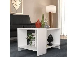Mesa ratona diseño Nogal/Negro en Nogal blanco - Mesas de living, Uruguay | Quesal, vista 4