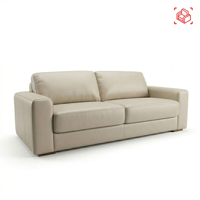 Sillón 3 Cuerpos Cuero-100-natural Marron Texas Avellana en Beige - Sillones y sofás, Uruguay | Divino, vista 7